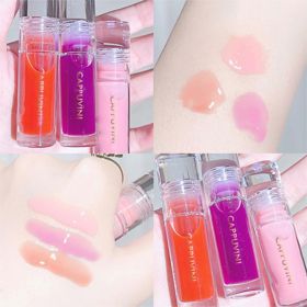 1/3Pcs Transparent Lip Gloss Crystal Jelly Mirror Liquid Lipstick Glitter Clear Moisturize Lip Tint Cosmetic For Lip Makeup Base (Color: SetC)